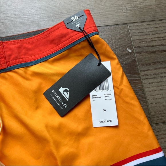 Mens Quicksilver Board Shorts Multi Color 19in Mid Length - Picture 4 of 7